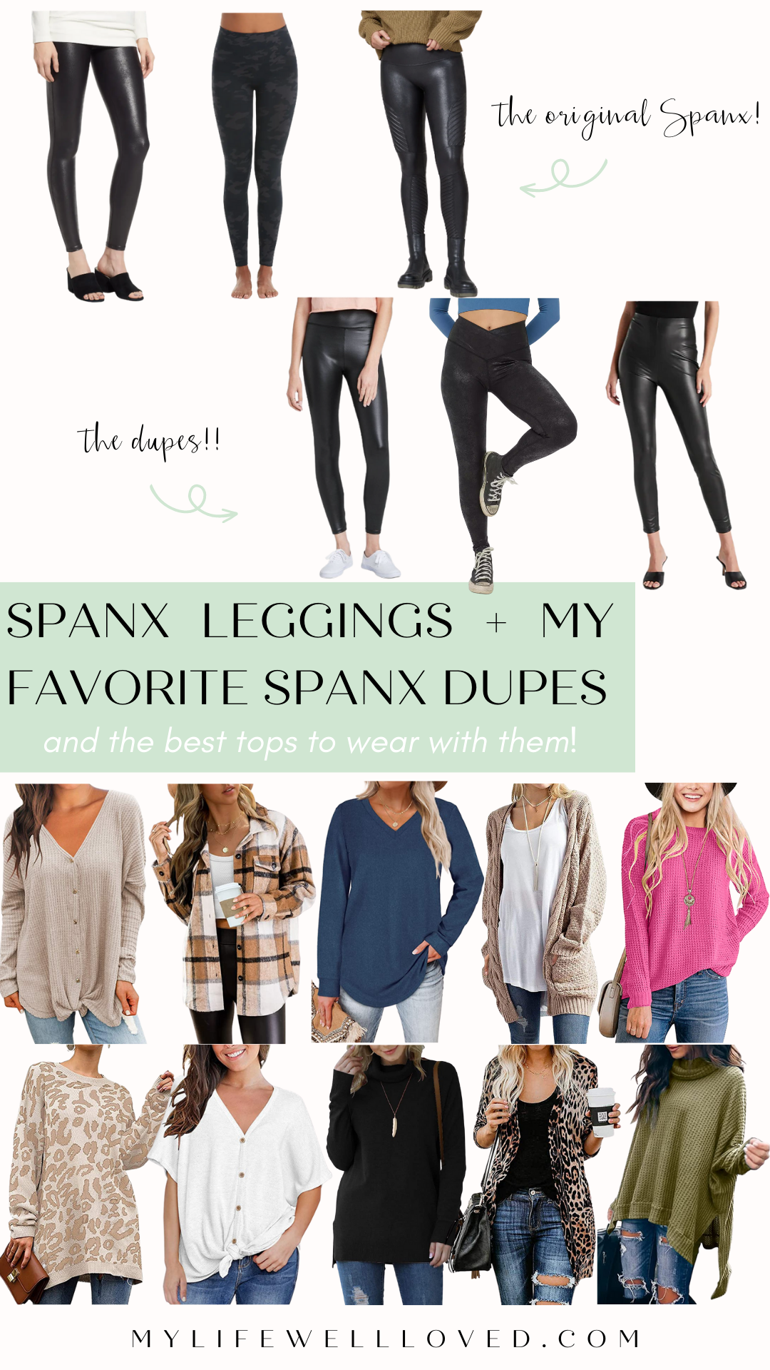 Best Tops To Wear With Spanx Leggings Women's