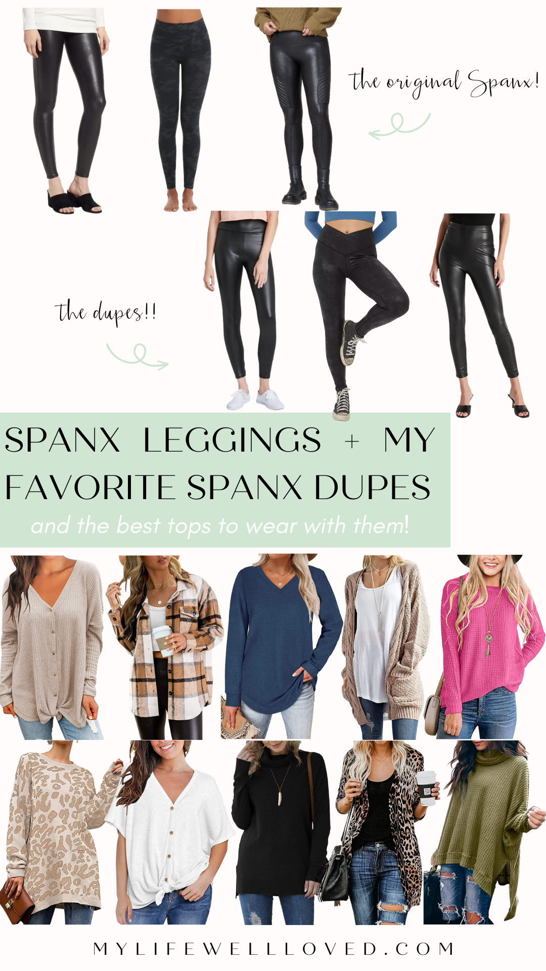 Best Spanx Faux Leather Leggings Dupe