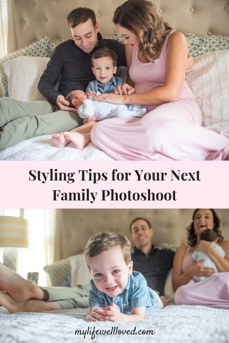 What to Wear for Family Pictures by Heather Brown at MyLifeWellLoved.com // #familyphotos #newbornphotos #style #fashion