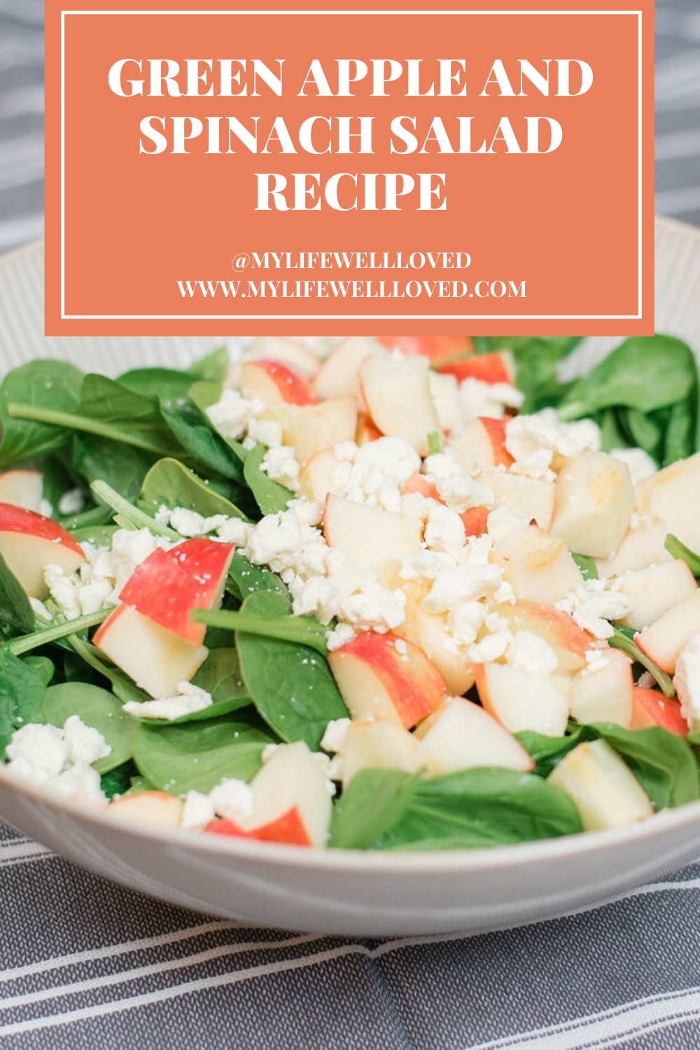 Green Apple And Spinach Salad by Alabama Health + Food blogger, Heather Brown // My Life Well Loved