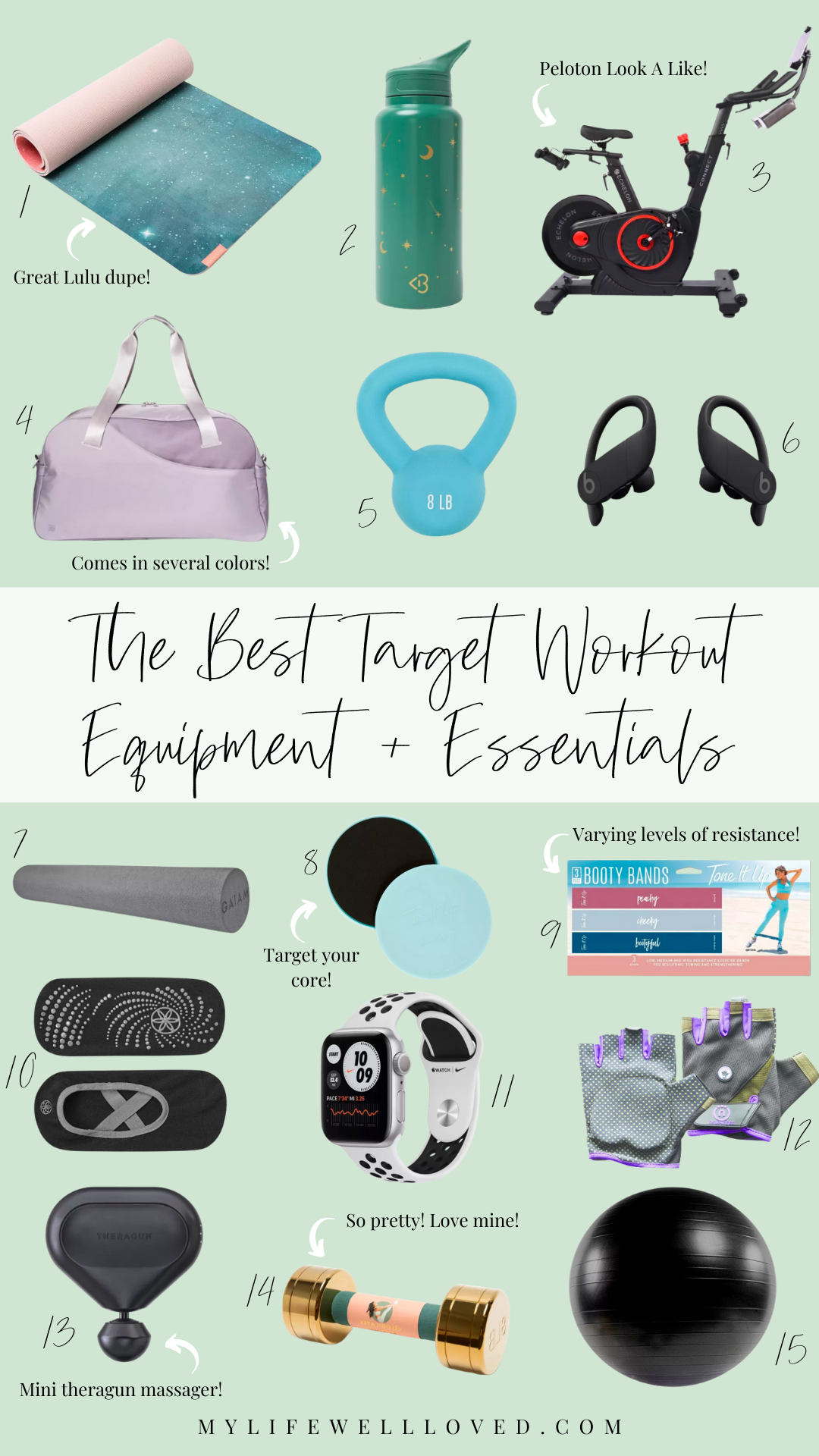 At Home Fitness: The Best Target Workout Equipment + Essentials by Alabama Health + Fitness blogger, Heather Brown // My Life Well Loved