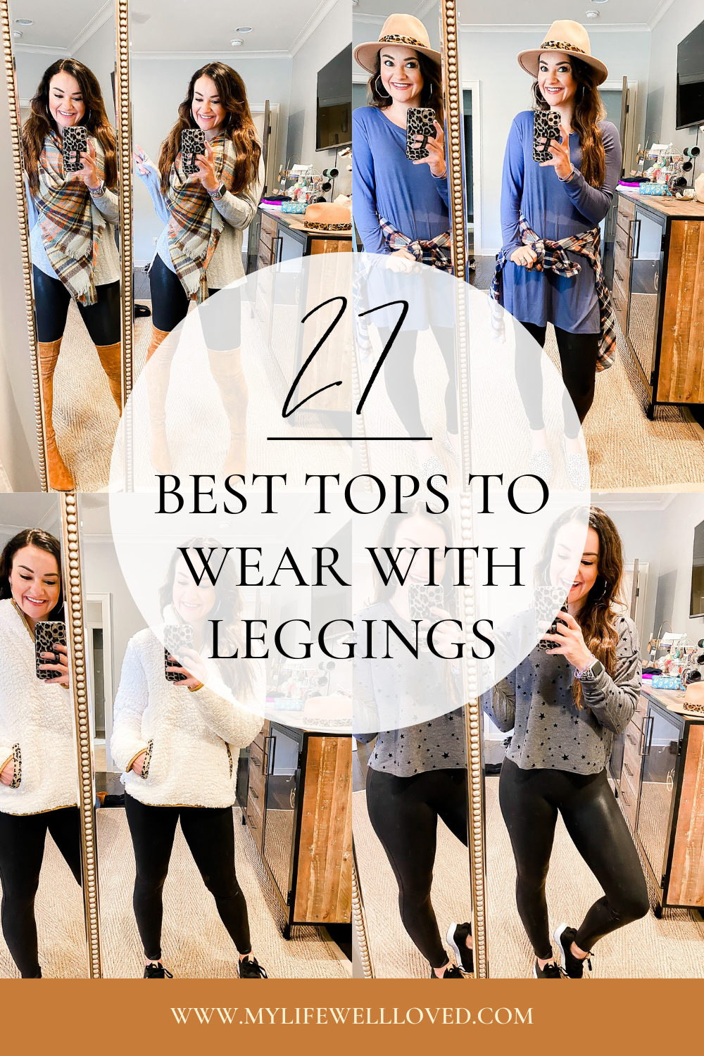 Top 27 Best Tops To Wear With Leggings This Fall - Healthy By Heather Brown