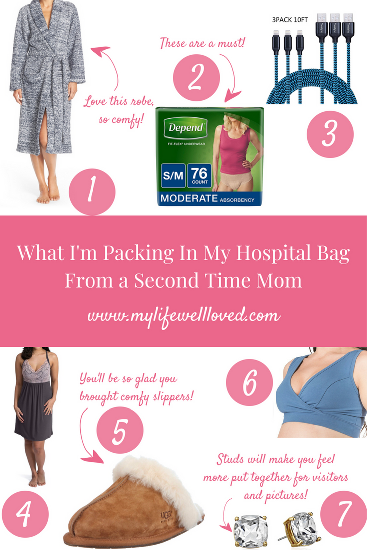 A Hospital Bag Checklist from a Second Time Mom and Alabama Blogger, Heather Brown, at MyLifeWellLoved.com // #hospitalbag #pregnancy #momlife