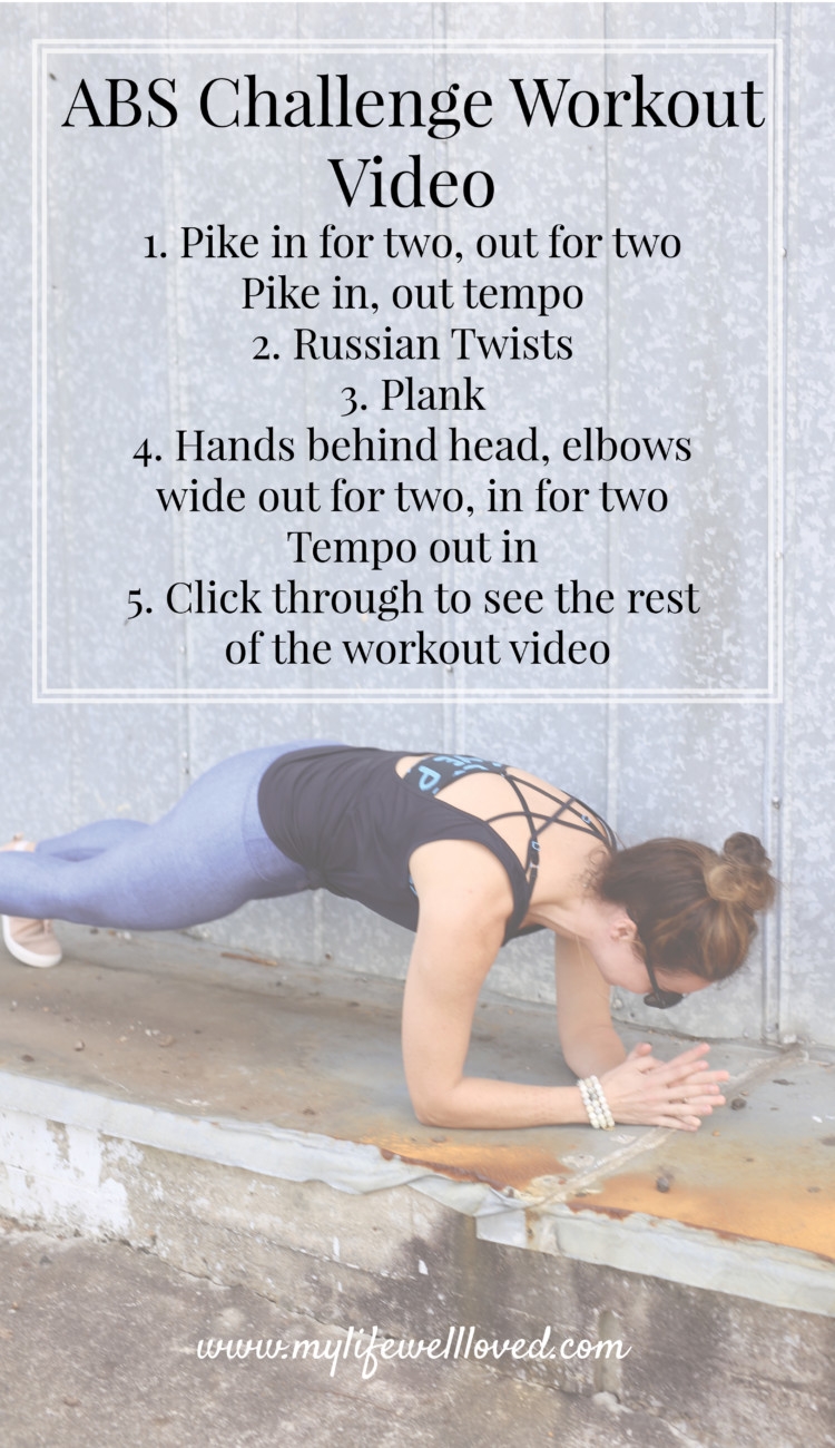 Holiday Honey Hustle Challenge Workout from Alabama blogger Heather of MyLifeWellLoved.com // abs workout // core workout // mom workout