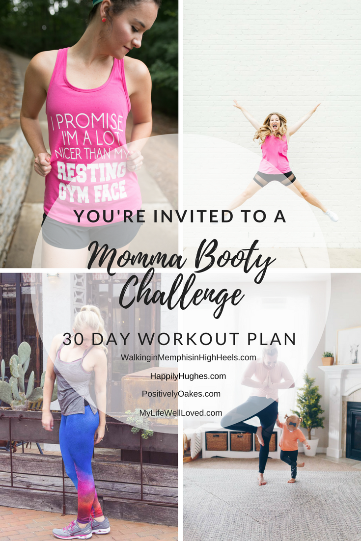 30 Day Workout Challenge - Booty Challenge with Heather of MyLifeWellLoved.com