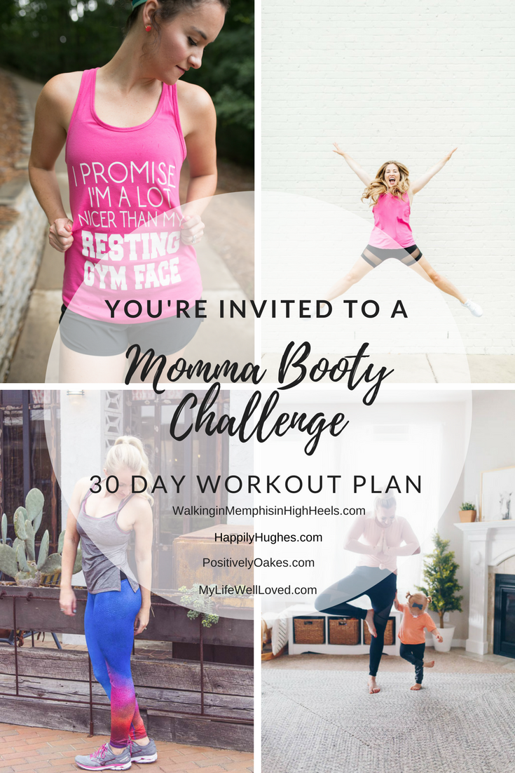 Glutes Workout // 30 Day Workout Challenge - Booty Challenge with Heather of MyLifeWellLoved.com // fitness