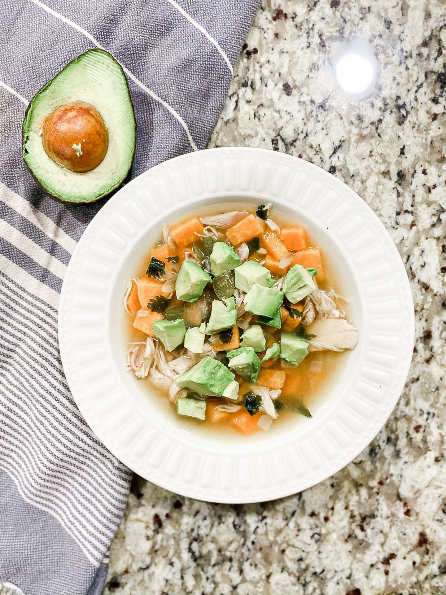 Whole30 White Chicken Chili Recipe (Paleo) by Alabama Food + Health blogger, Heather Brown // My Life Well Loved