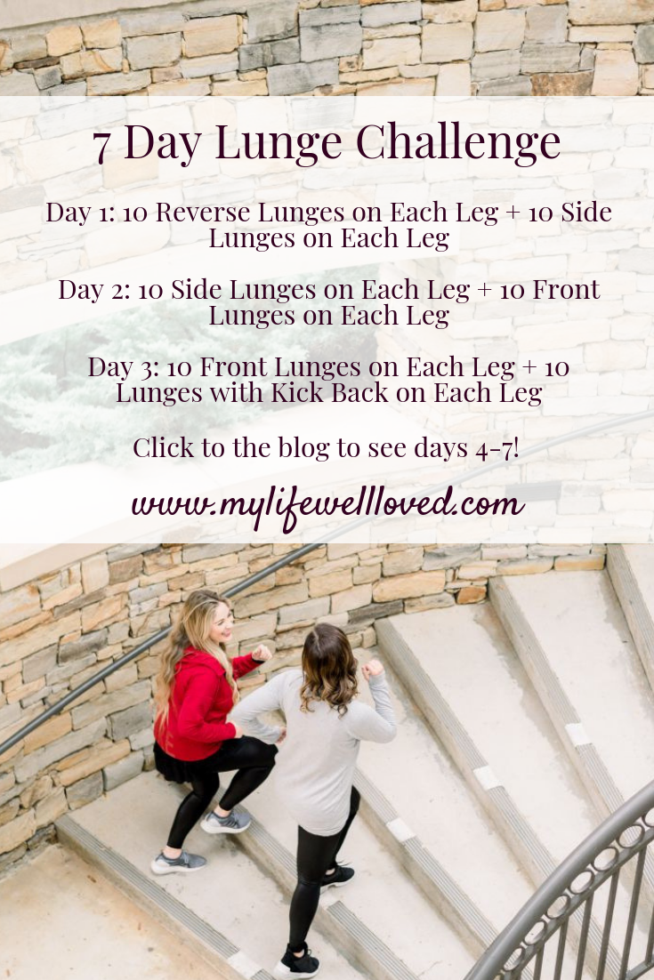 Holiday Honey Hustle Lunge Challenge by Popular Alabama Blogger My Life Well Loved // #workout #lunges #bootyworkout 