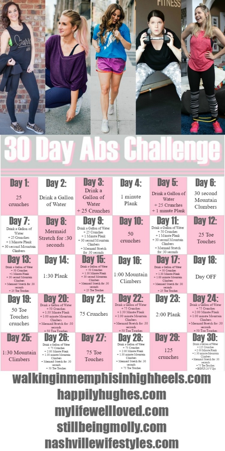 30 Day Ab Challenge from Heather of MyLifeWellLoved.com // The Bachelor and The Bachelorette Workout Game // Ab Workout // Athleisure Clothes