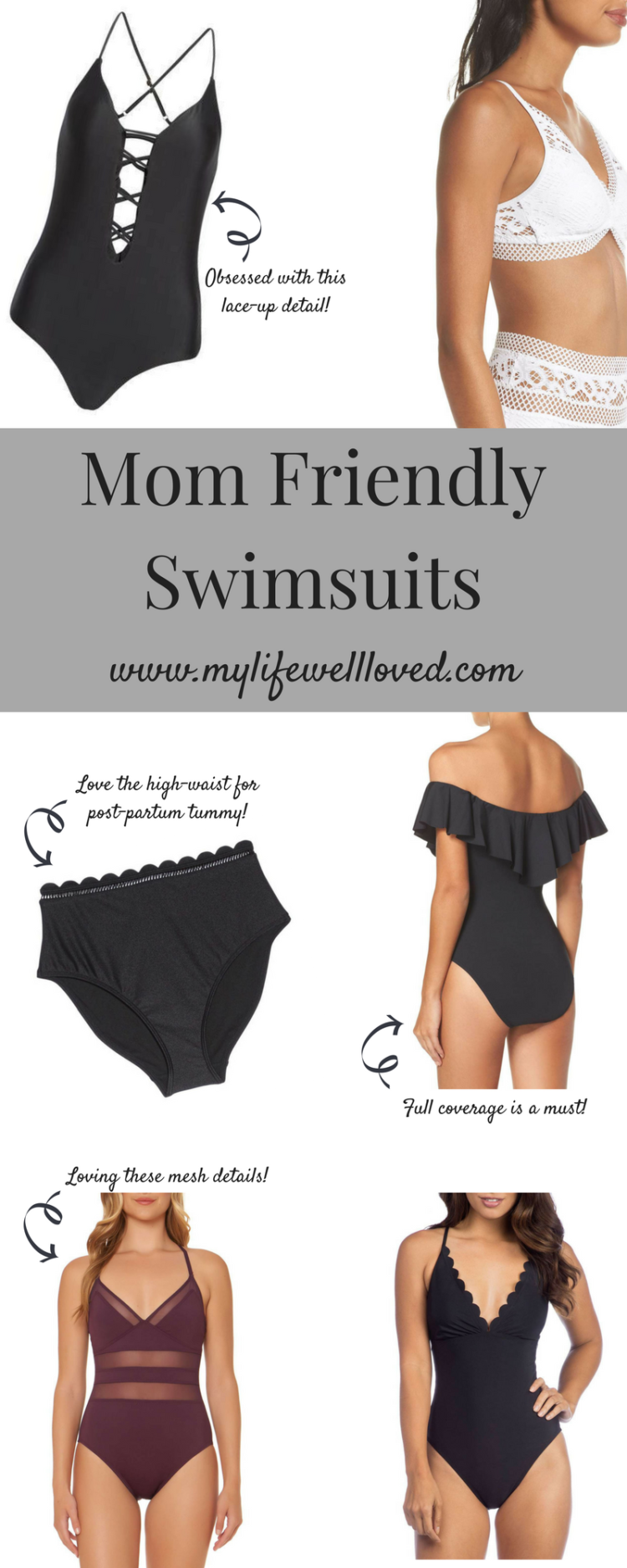 Best Mom Friendly Swimsuits with Alabama healthy lifestyle blogger Heather of MyLifewellloved.com // #summer #swimsuits #fashion #momlife #pregnancy