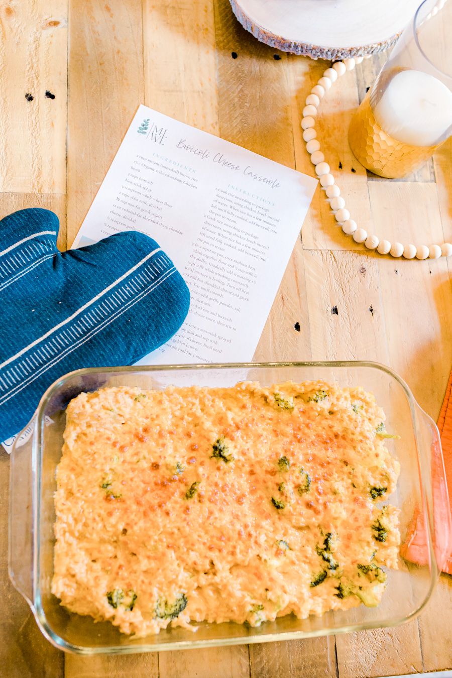 clean eating broccoli cheese casserole