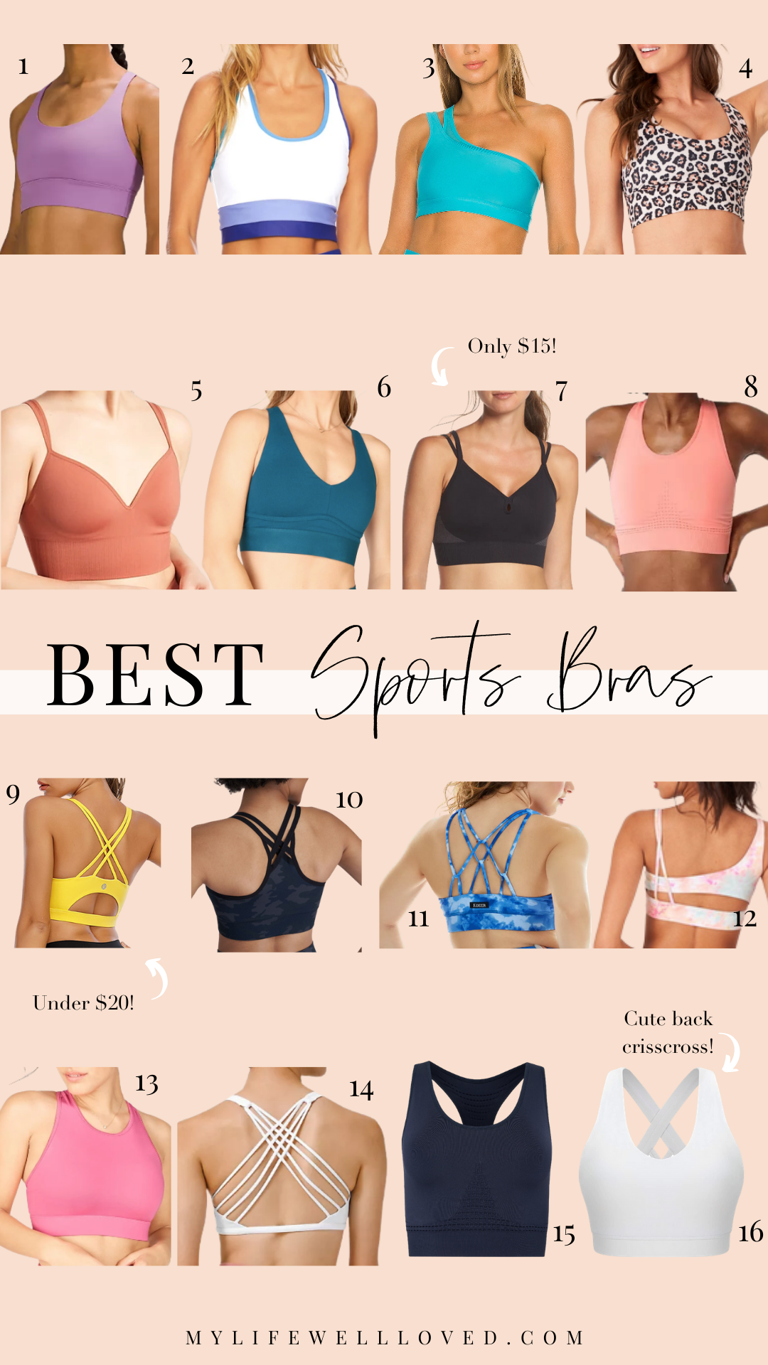 best sports bras on Amazon