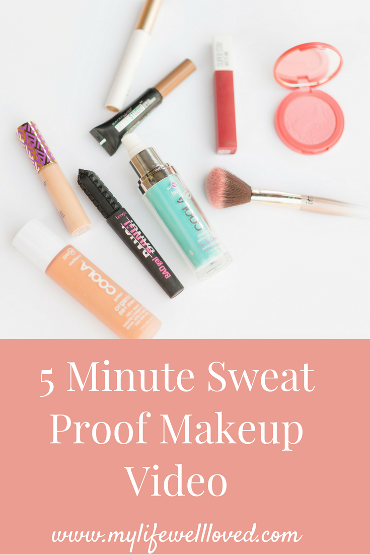 Sweat Proof Makeup from Alabama Blogger Heather of MyLifeWellLove.com #MakeupVideo #Video #Makeup #Tutorial #SummerMakeup