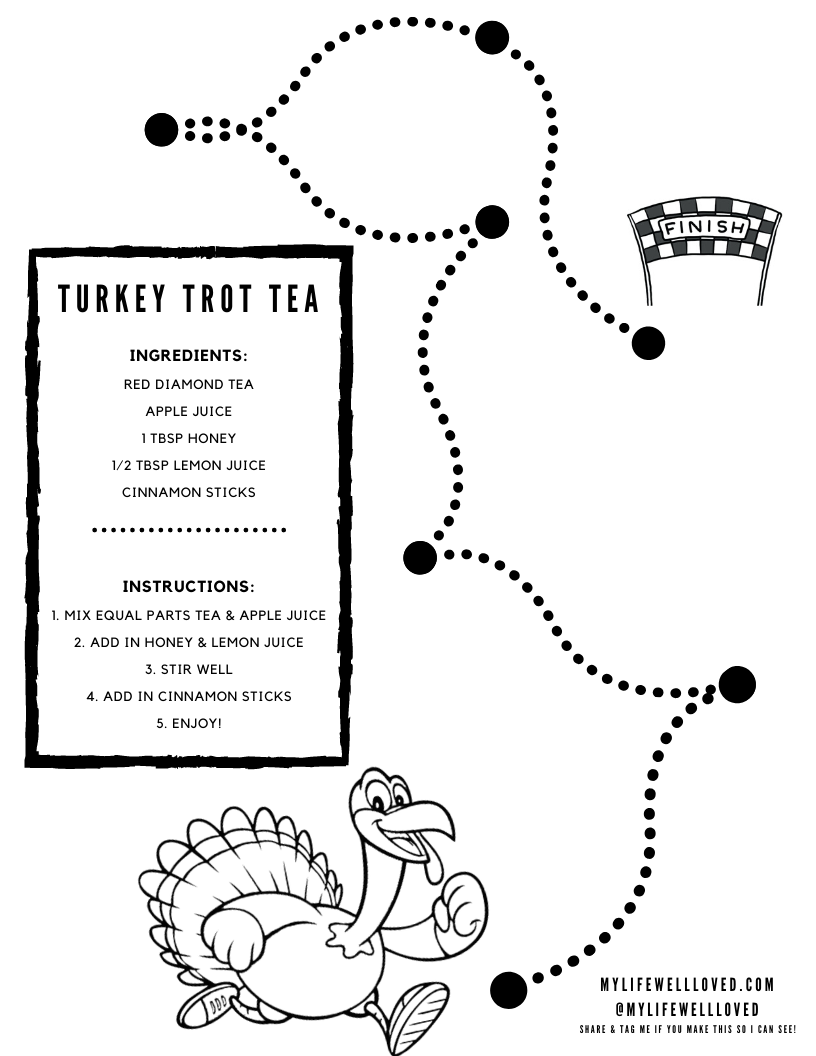 Thanksgiving Turkey Trot Tea Recipe For Kids + Fun Ideas For Families by Life + Style blogger, Heather Brown // My Life Well Loved