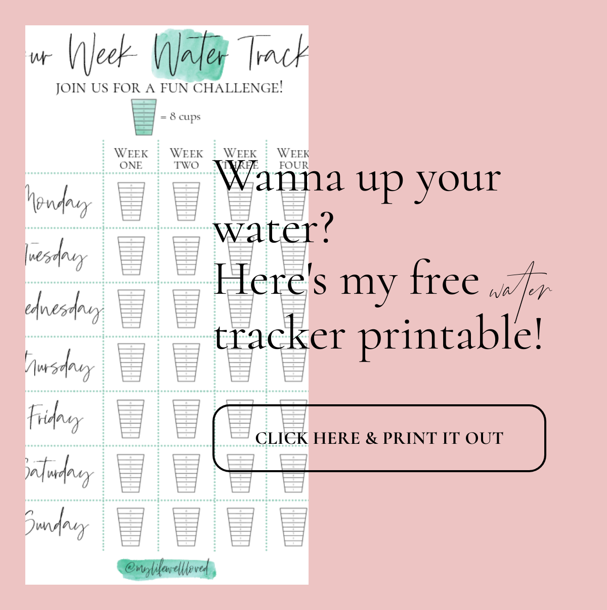 How To Drink Lots Of Water: A Fool Proof Way To Drink Tons Everyday by Alabama healthy living + wellness blogger, Heather Brown // My Life Well Loved